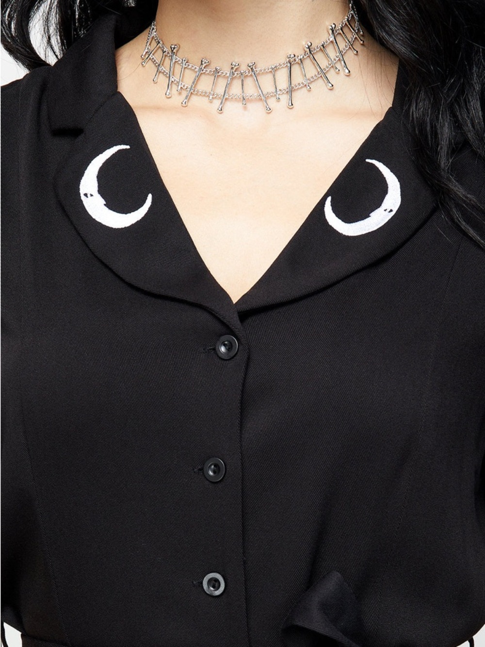 NWT Disturbia Luna Button Down Mini Shirt Dress - Picture 2 of 16